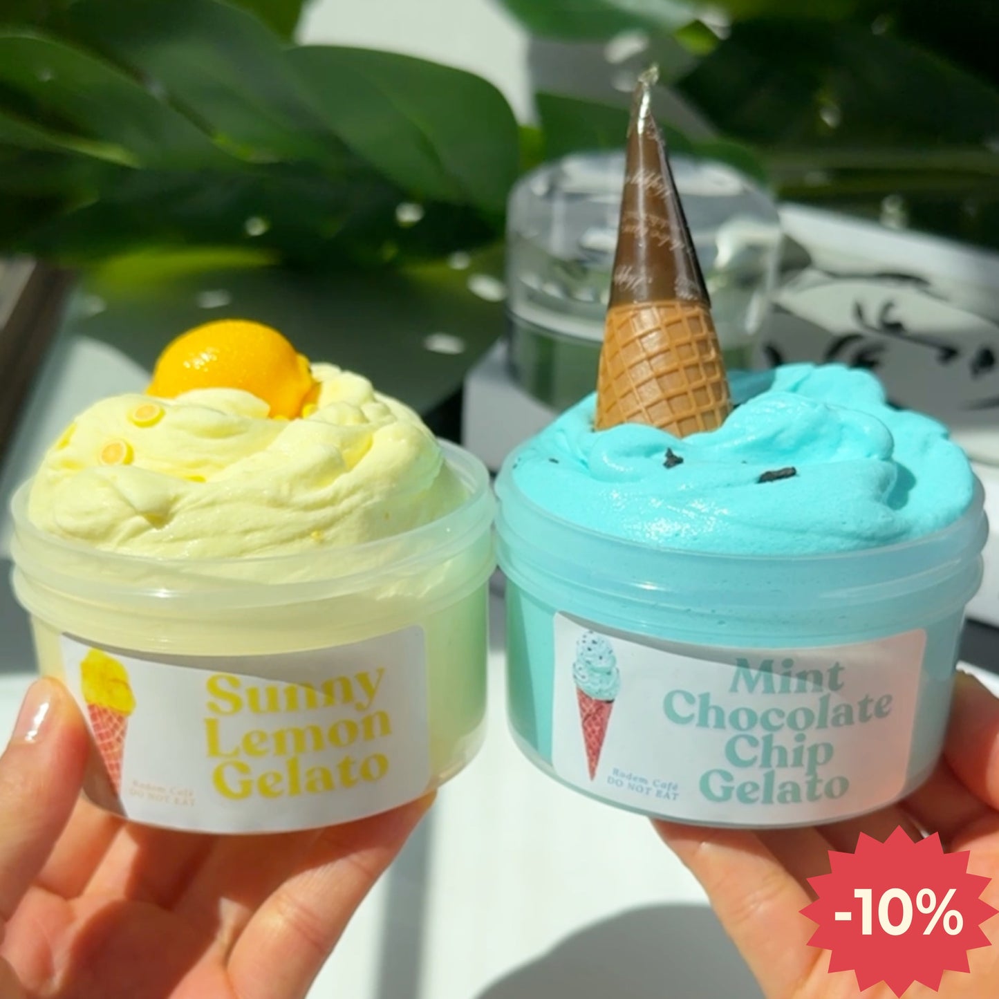 Sunny Lemon Gelato & Mint Chocolate Chip Gelato Slime