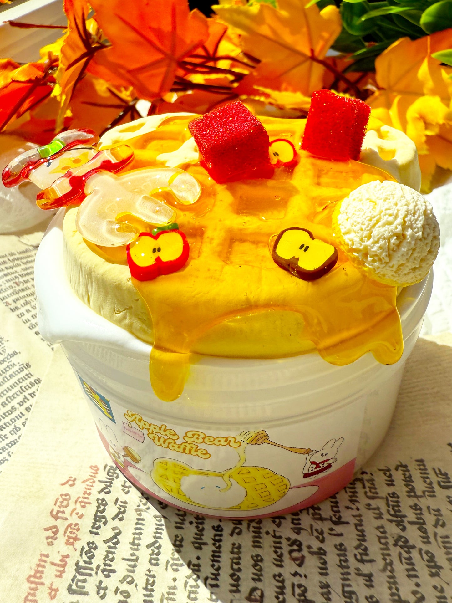 Apple Bear Waffle Slime
