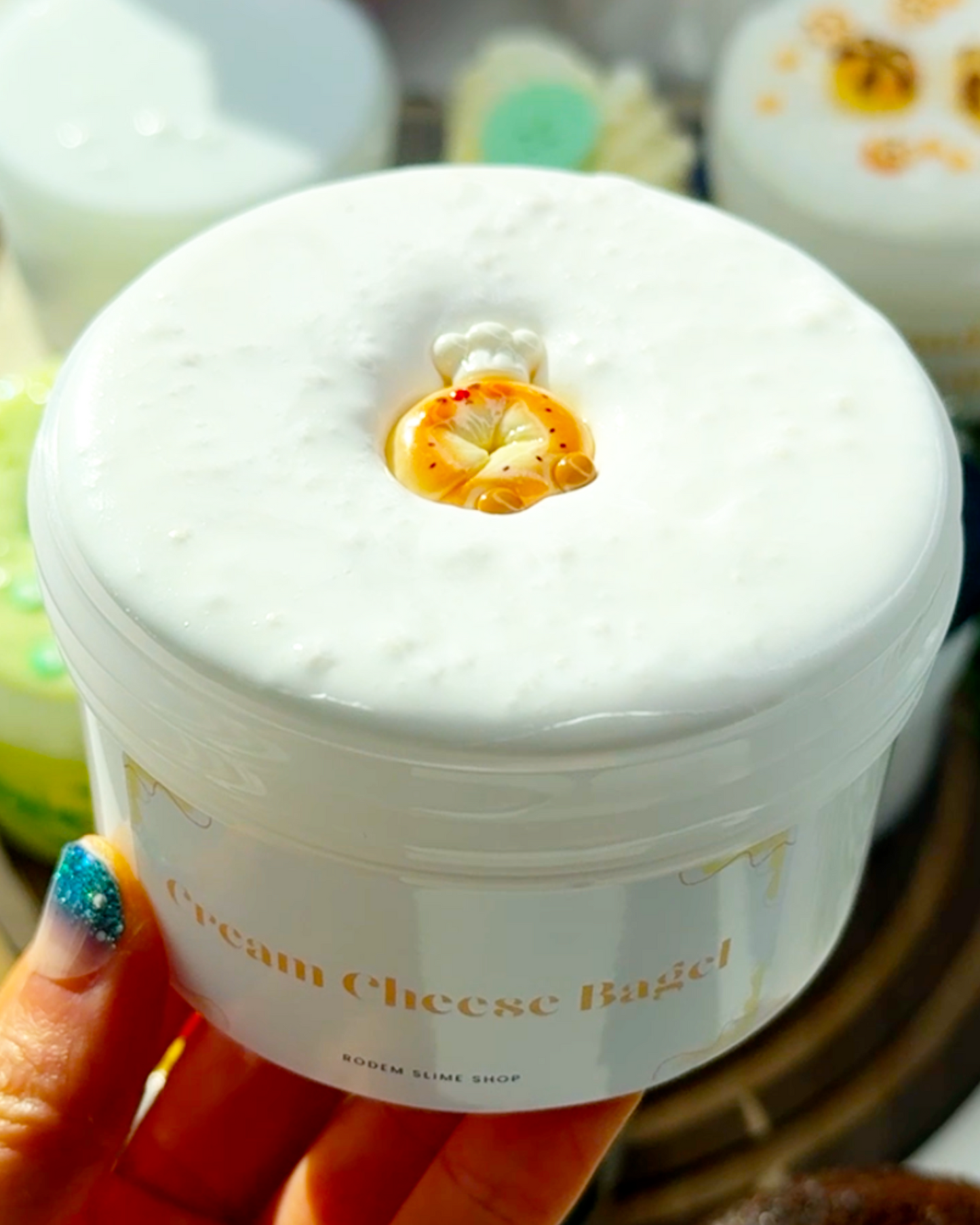 Cream Cheese Bagel Slime