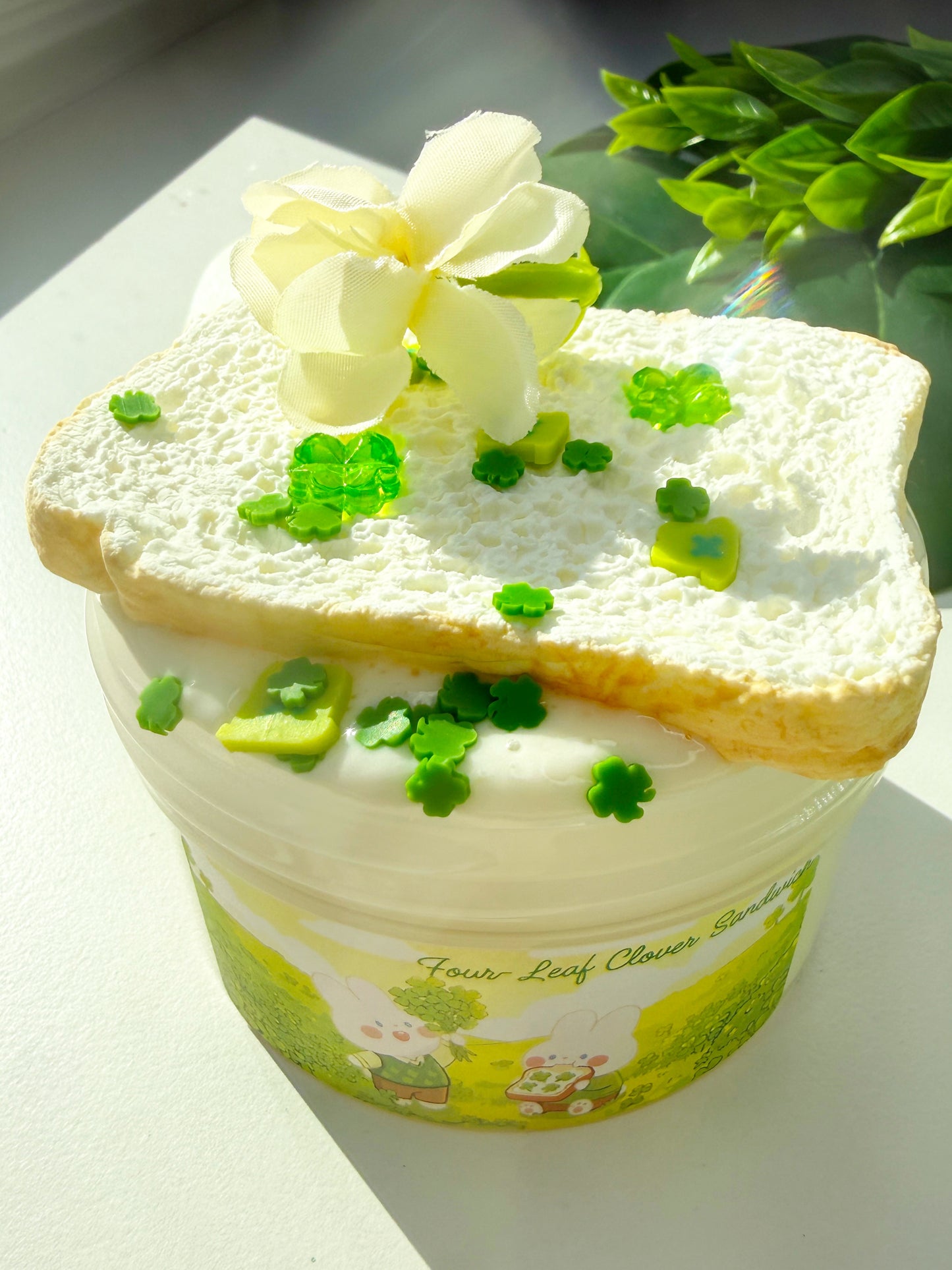 Four-Leaf Clover Sandwich Slime