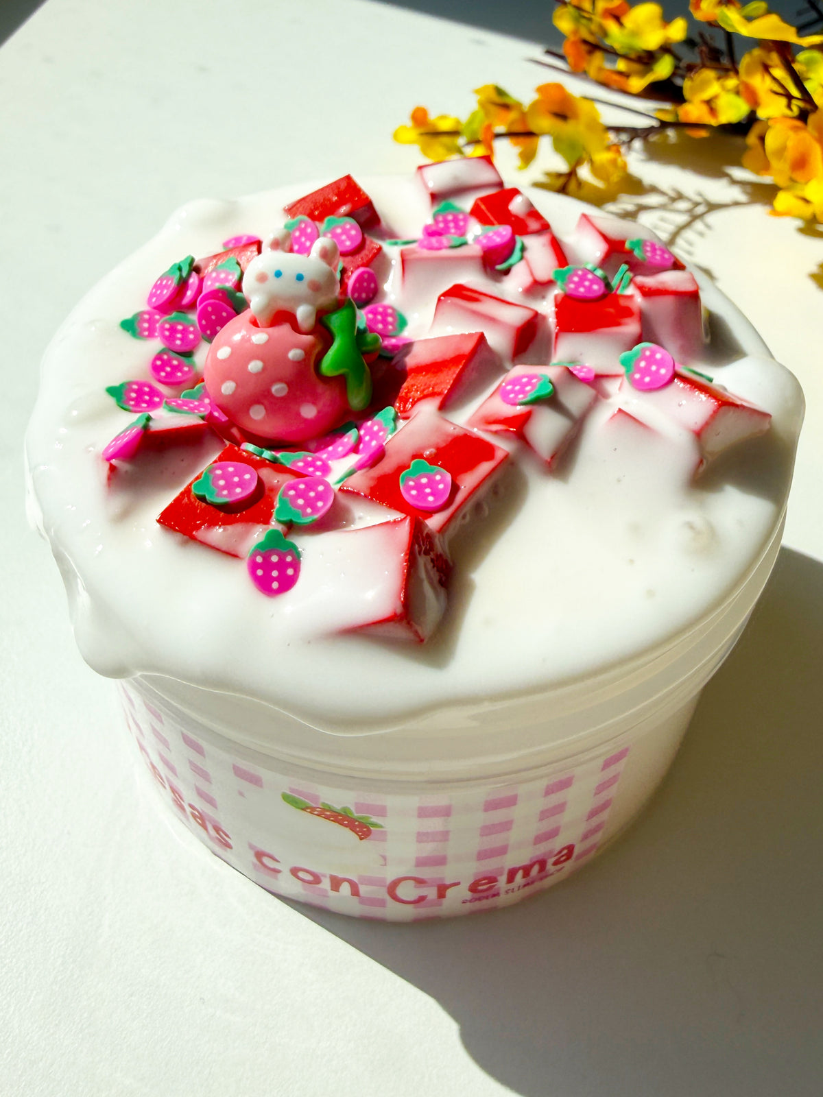 Fresas con Crema Slime