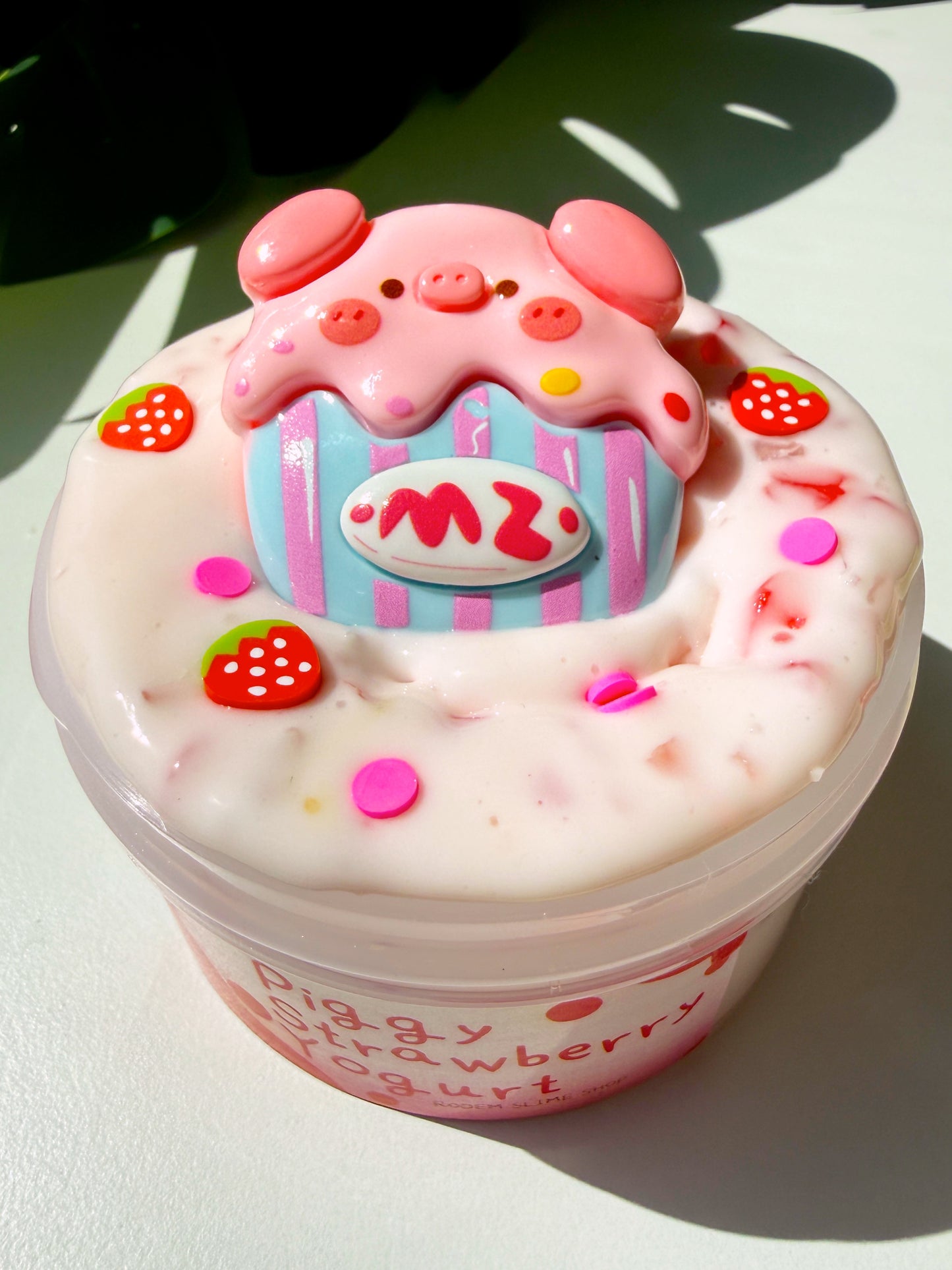 Piggy Strawberry Yogurt Slime