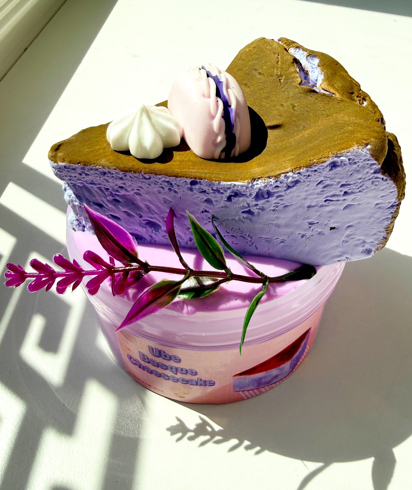 Ube Basque Cheesecake Slime