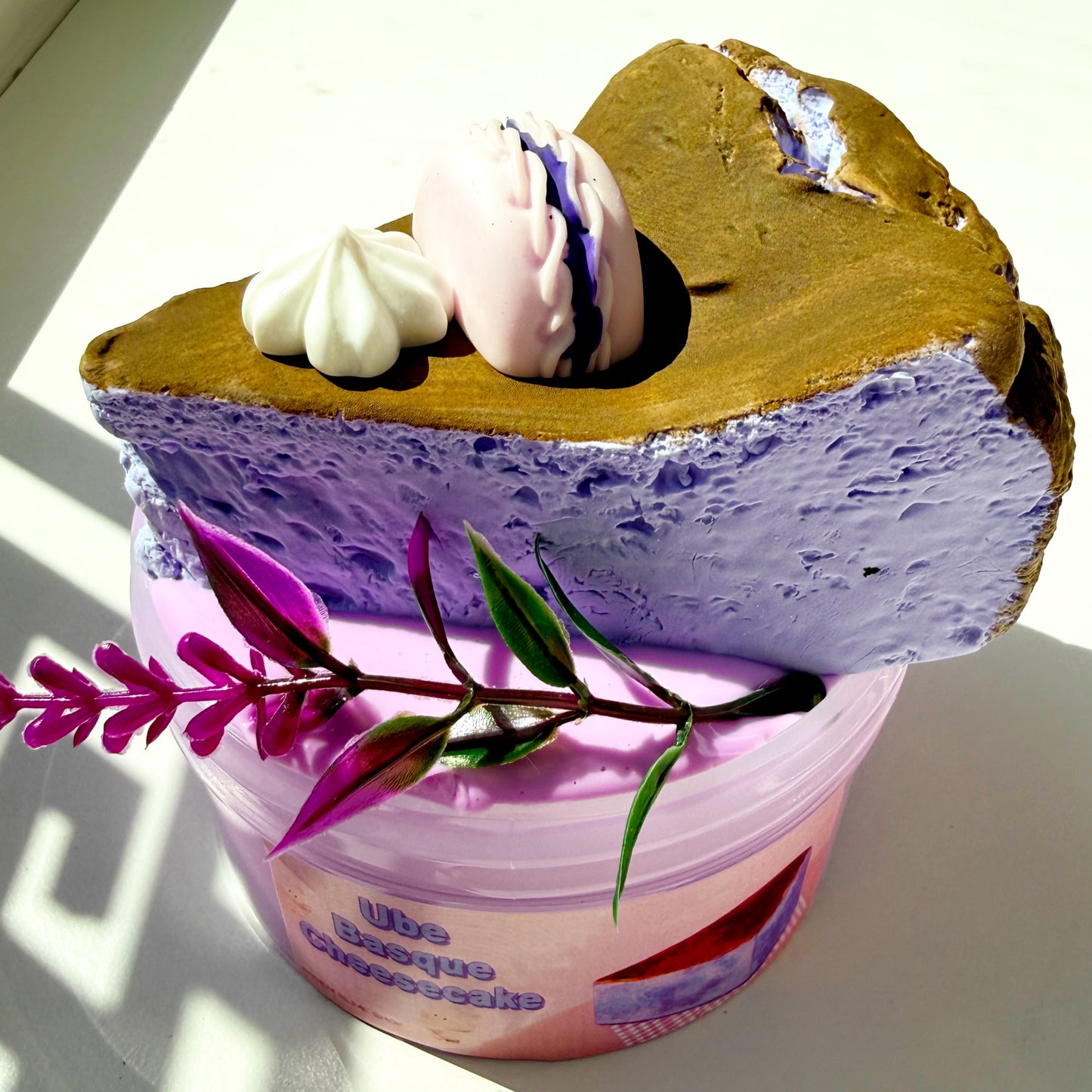 Ube Basque Cheesecake Slime