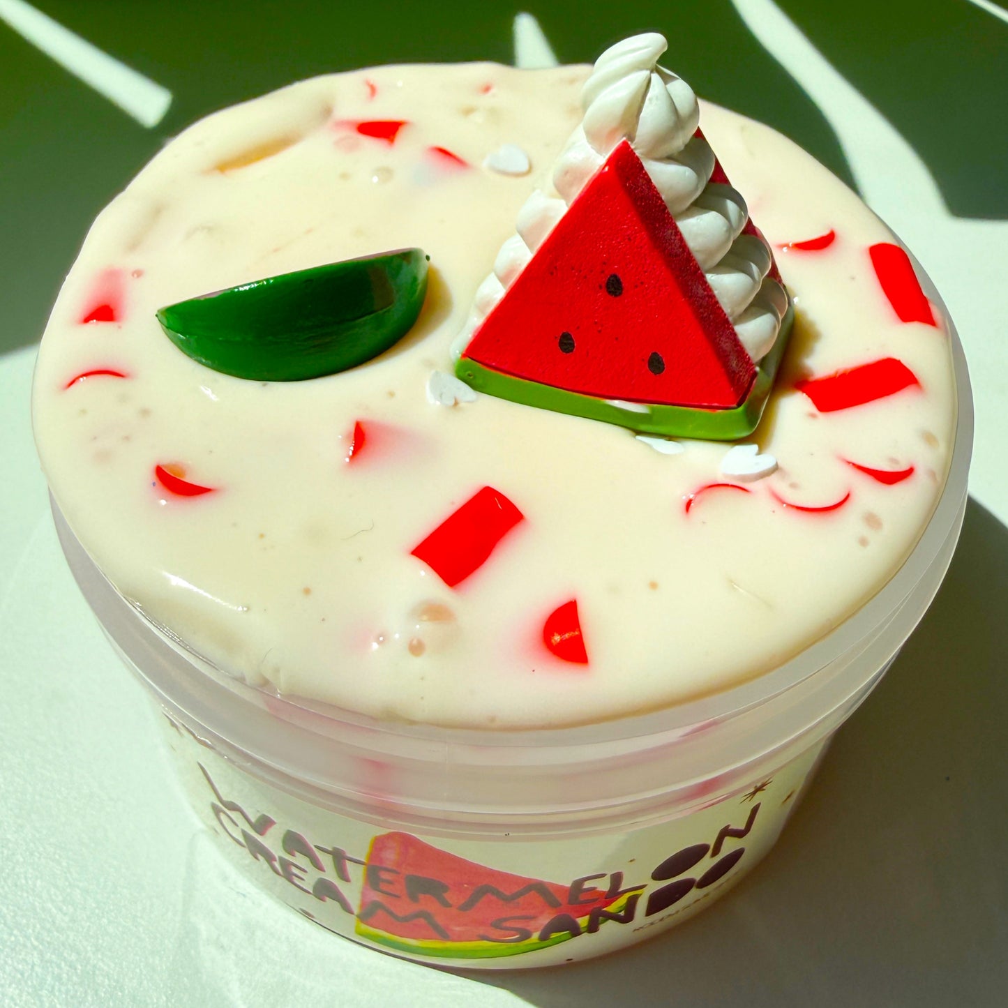 Watermelon Cream Sando Slime