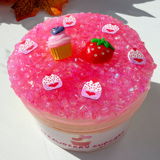 Strawberry Cupcake Slime