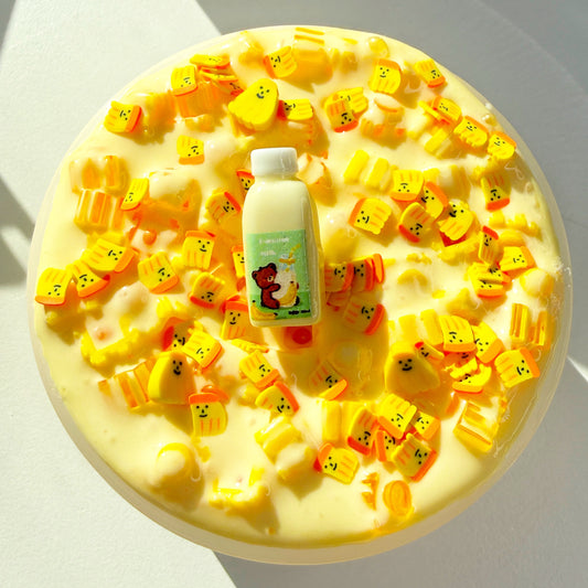 Banana Milk Crunch Slime