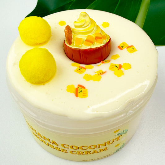 Banana Coconut Mousse Cream Slime