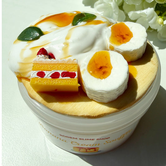 Banana Cream Soufflé Slime