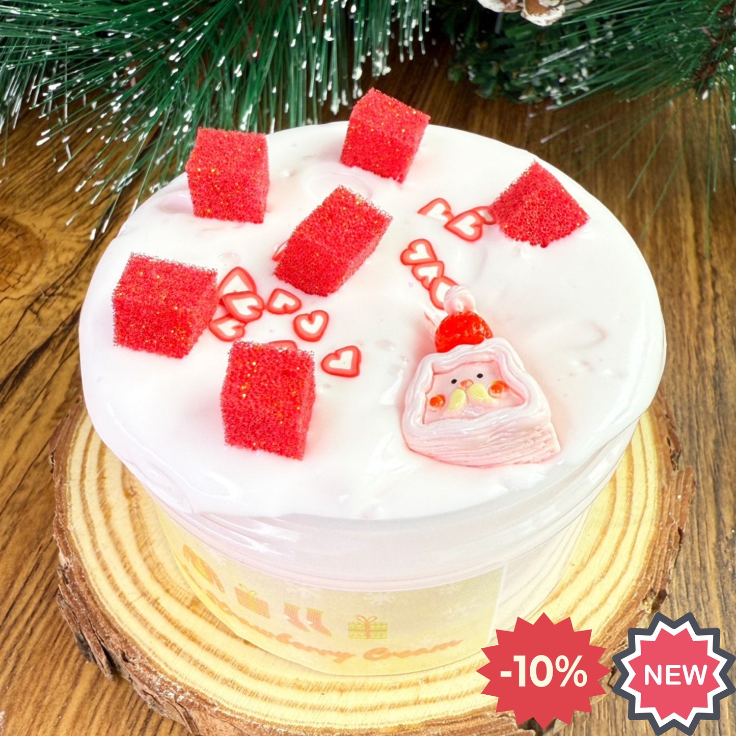 Santa Strawberry Cream Slime