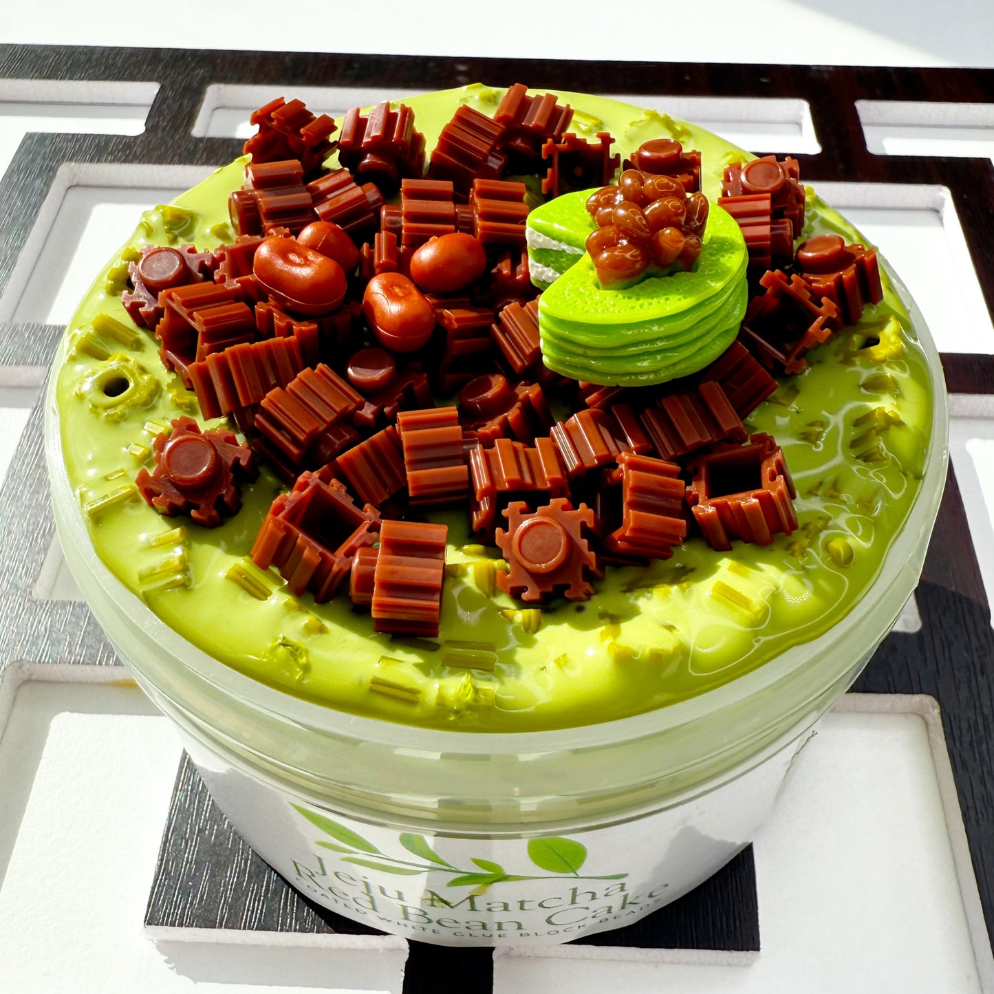 Jeju Matcha Red Bean Cake Slime