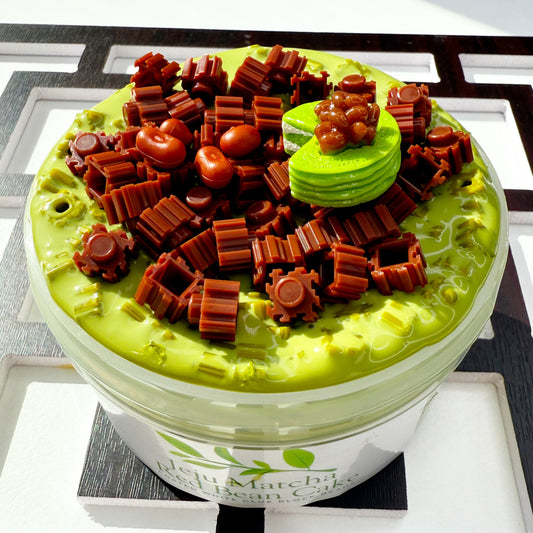 Jeju Matcha Red Bean Cake Slime
