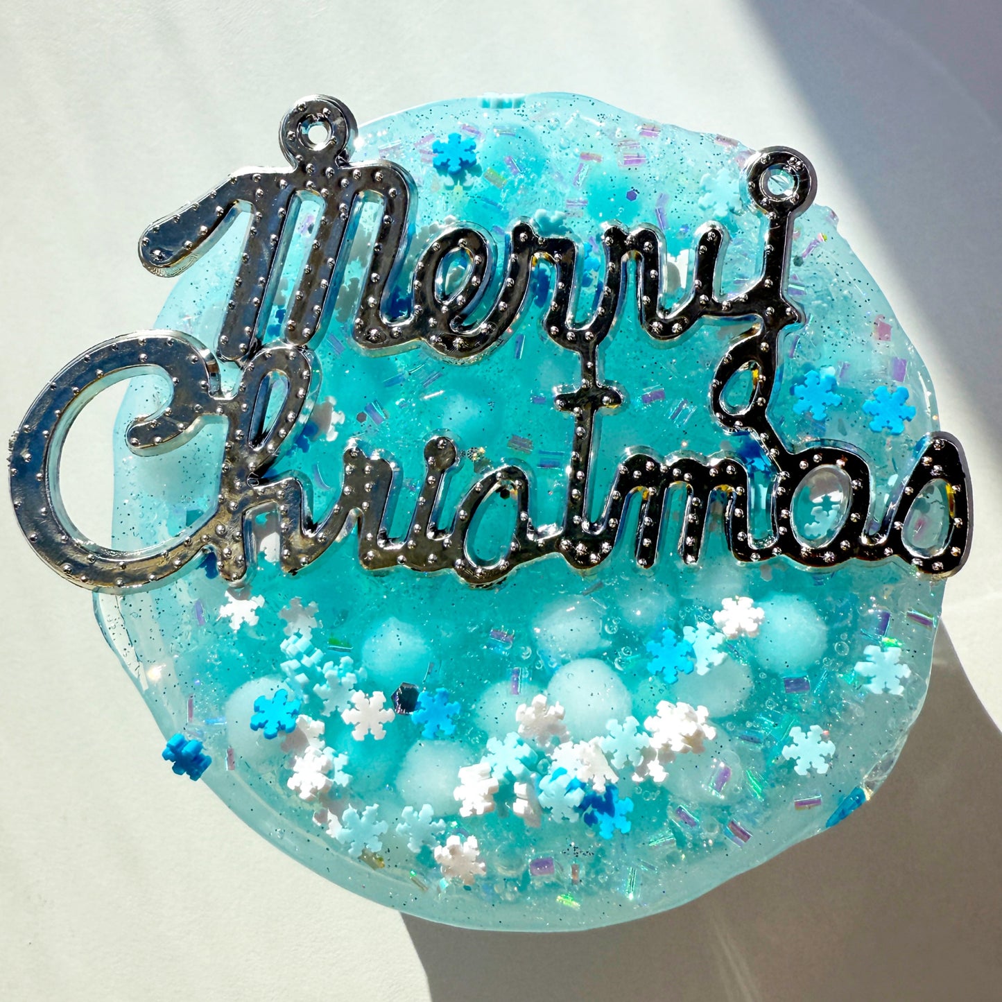 First Snow on Christmas Slime