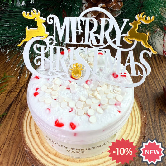 Frosty Christmas Cake Slime