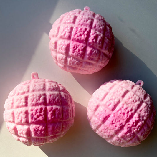 Pink Melon Bread Crunch Squishy