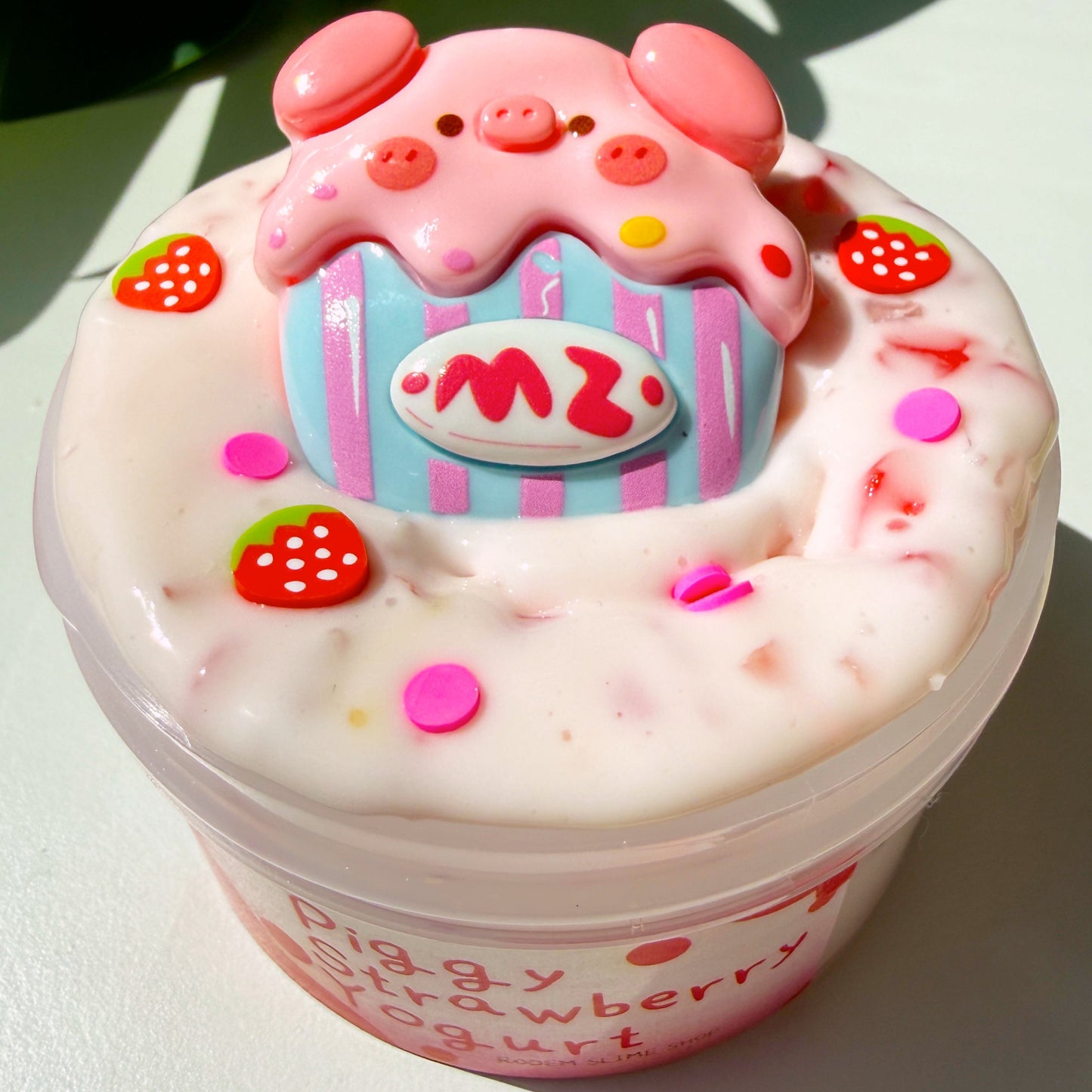 Piggy Strawberry Yogurt Slime