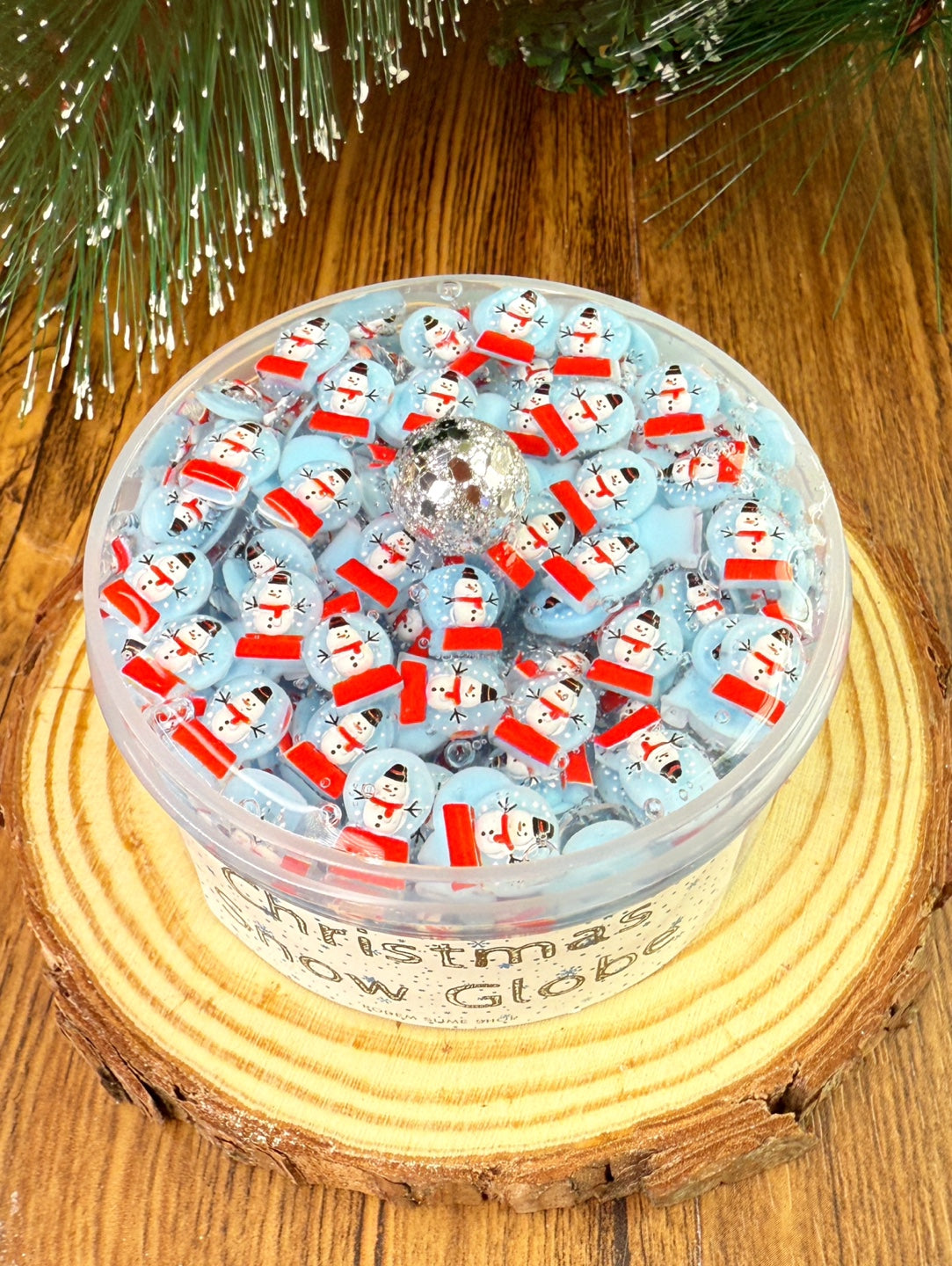 Christmas Snow Globe Slime