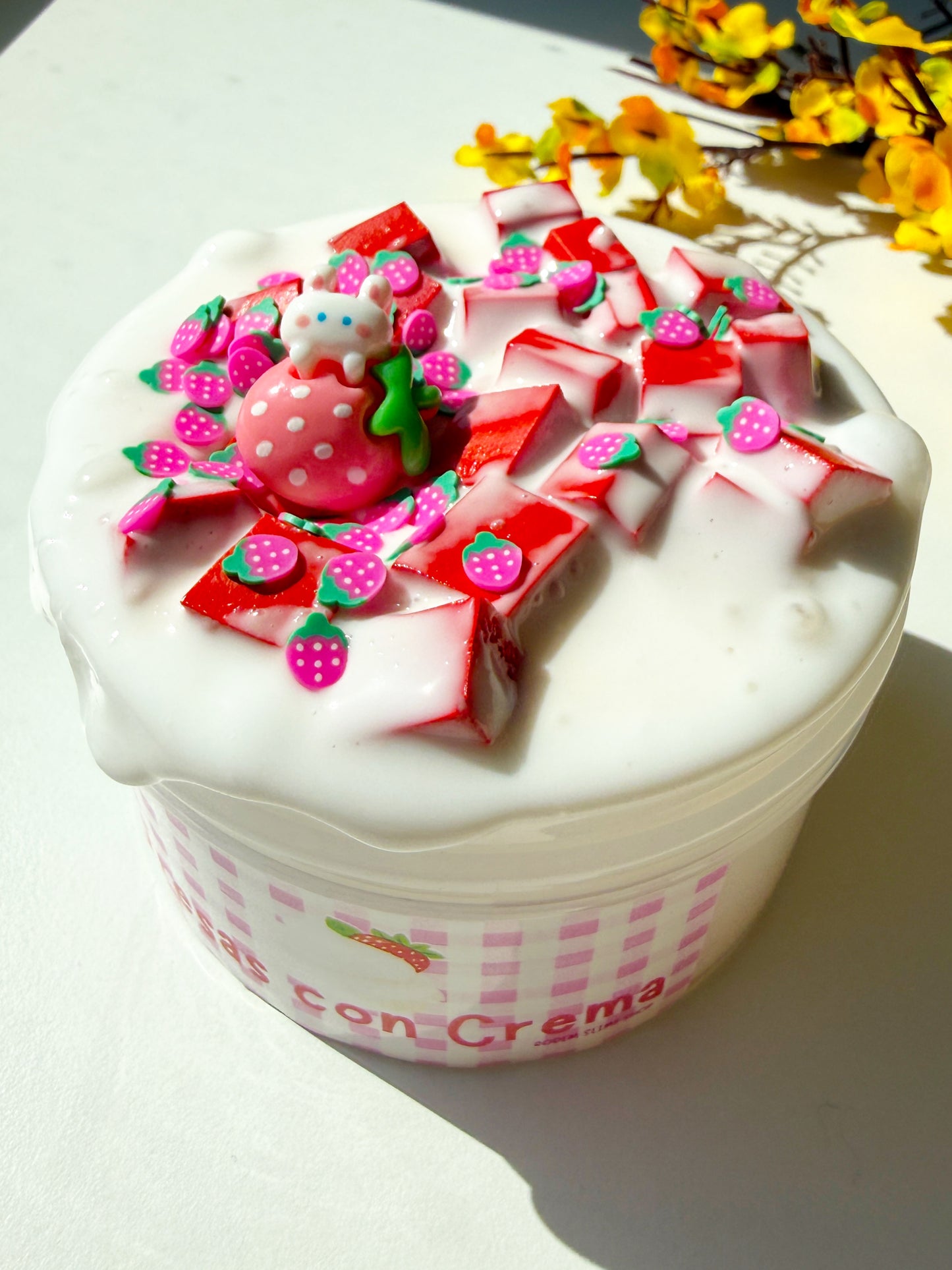 Fresas con Crema Slime