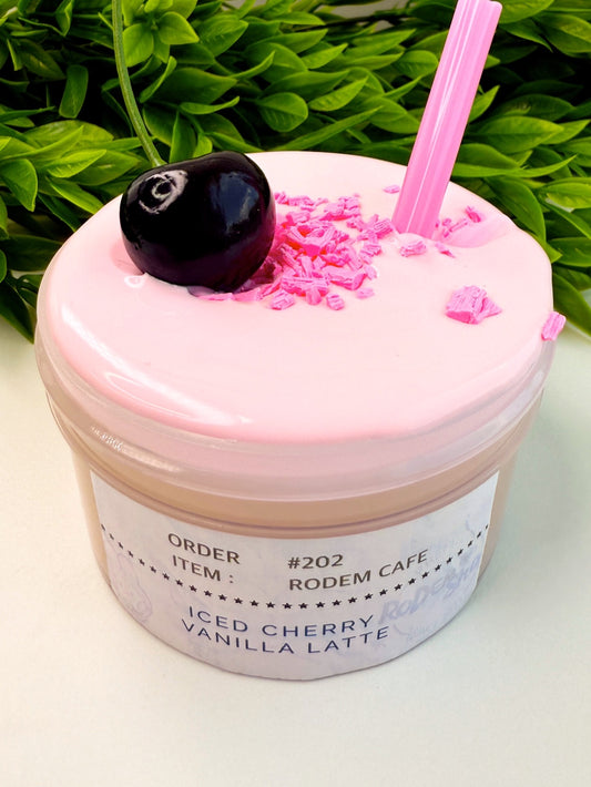 Iced Cherry Vanilla Latte Slime