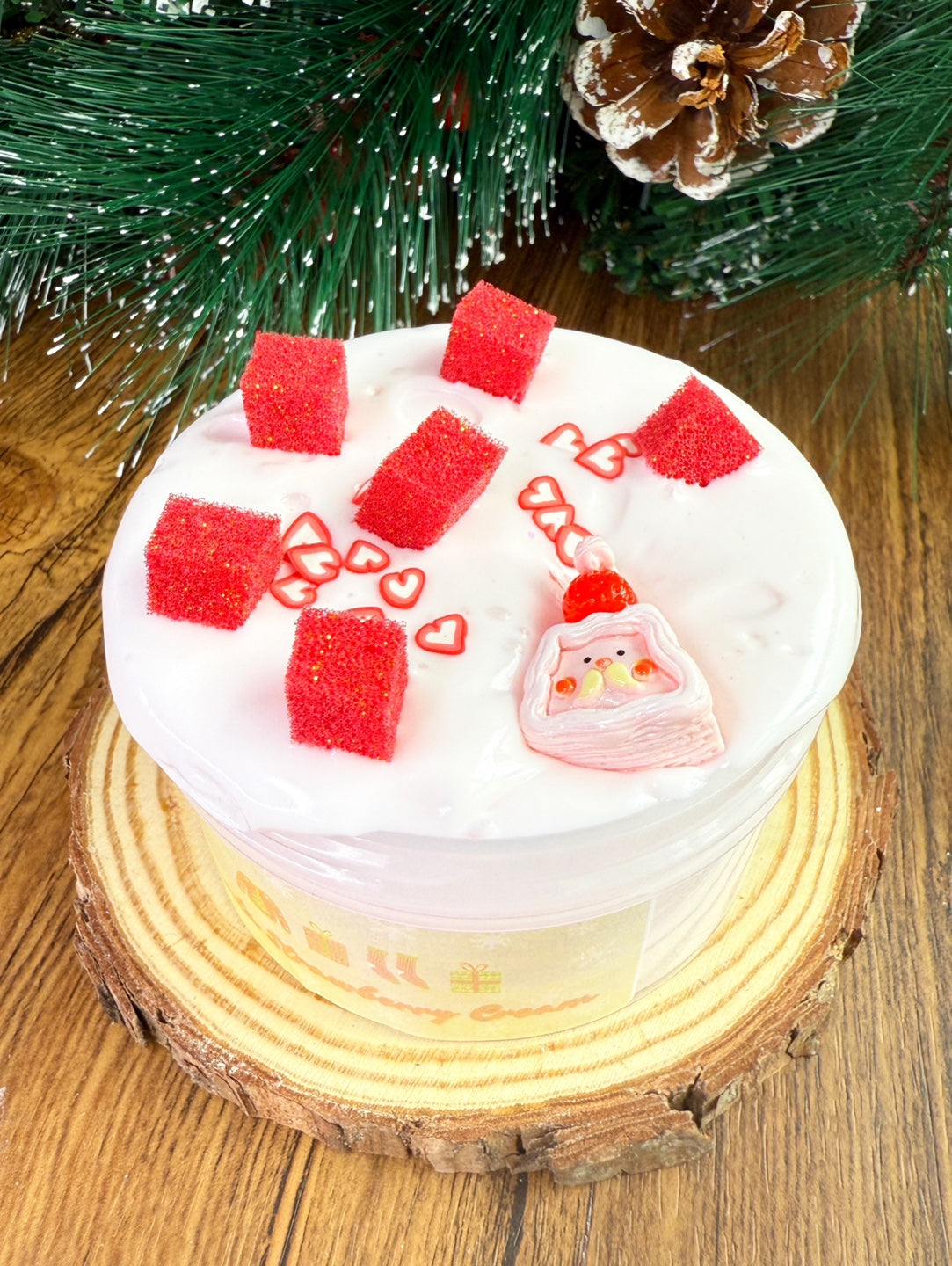 Santa Strawberry Cream Slime